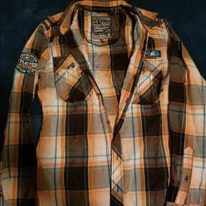 Men’s Affliction button long sleeve